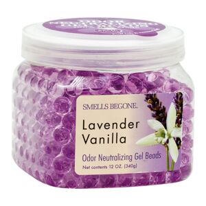 Smells Begone Lavender and Vanilla Odor Neutralizing Air Freshener Gel Beads Purple 340g